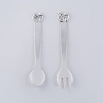 Sterling Silver Elephant Spoon, Fork, Silver Spoon, Silver Fork, Silver Cutlery, Kids spoon, fork, animal motif spoon, fork
